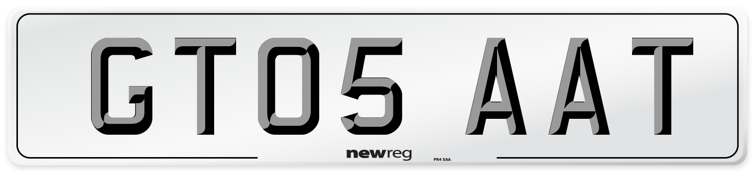 GT05 AAT Number Plate from New Reg
